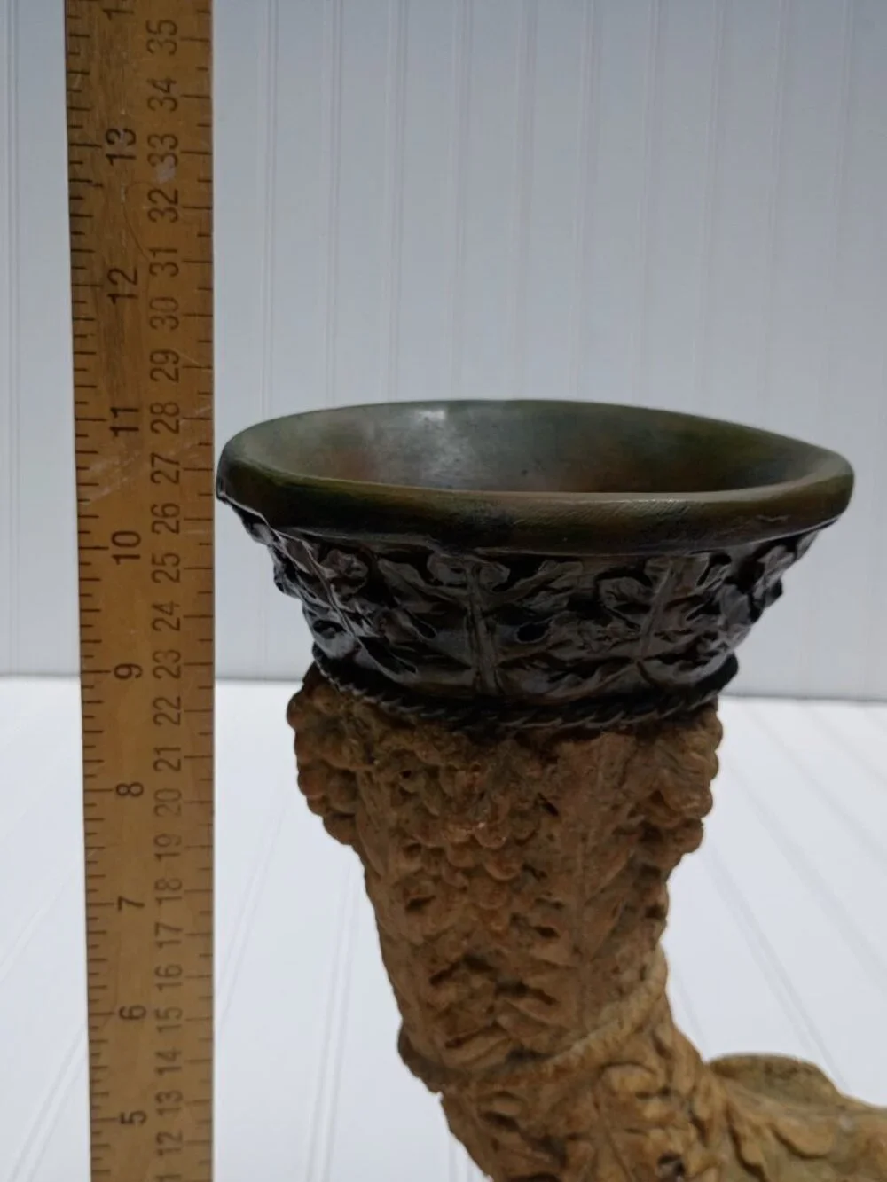 Vintage Cornucopia Elephant Planter Decorative Tabletop Horn of Plenty Vase 11